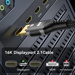 "Cáp DisplayPort 2.1 16K@60Hz - Dây DP Cao Cấp Cho PC, Card Đồ Họa, Màn Hình Game" 2