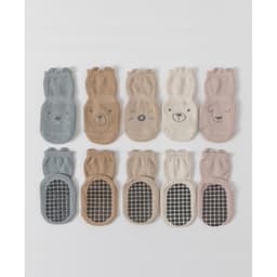 Tổng hợp tất mùa lạnh trẻ em -  Set 5 Tất Vớ Cổ Cao Hình Thú Đế Cao Su Chống Trượt Cho Bé 0-2 tuổi 7