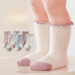 Tổng hợp tất mùa lạnh trẻ em -  Set 5 Tất Vớ Cổ Cao Hình Thú Đế Cao Su Chống Trượt Cho Bé 0-2 tuổi 6