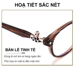 Gọng kính cận thời trang nam nữ NARO EYEWEAR  dáng oval dẹp chống tia UV chất liệu nhựa dẻo - 32007 4