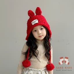 Mũ len cho bé- Mũ len trùm đầu Tai Thỏ đáng yêu chất len mềm mịn cho bé trai bé gái từ 2-12 tuổi MLTT 1