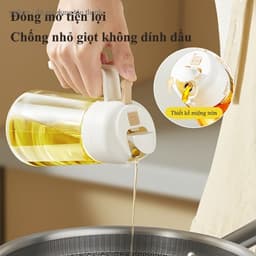 Bình thủy tinh xịt dầu ăn VINBEO Bình xịt dầu ăn phun sương phun đổ 2 chế độ tản dầu đồng đều chống bám dầu 2