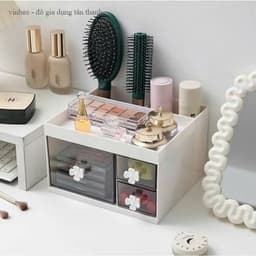 Hộp Đựng Bút , Đồ Trang Điểm Nhiều Ngăn , Có Ngăn Kéo , Trang Trí Để Bàn , Rất Tiện Lợi -VINBEO 6