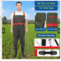 Bộ Yếm Lội Nước Loại Dày, Cao Cấp Phong Cách Cá Tính, Lịch Lãm Có Túi Đựng Đồ 2