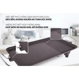 Bếp Nướng Điện SH SH4607 | Công Suất 1500W | Tráng Men Chống Dính | 6 Mức Nhiệt 8