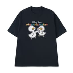 Áo thun Unisex Nam Nữ in hình KHÔNG ĐƯỢC ĐÁNH KHÁCH HÀNG, chất cotton 100% - BOONE - BNE00257 2