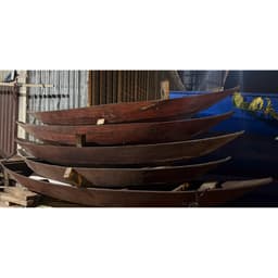 Thuyền gỗ cây sao tự nhiên, trang trí trưng bày 2