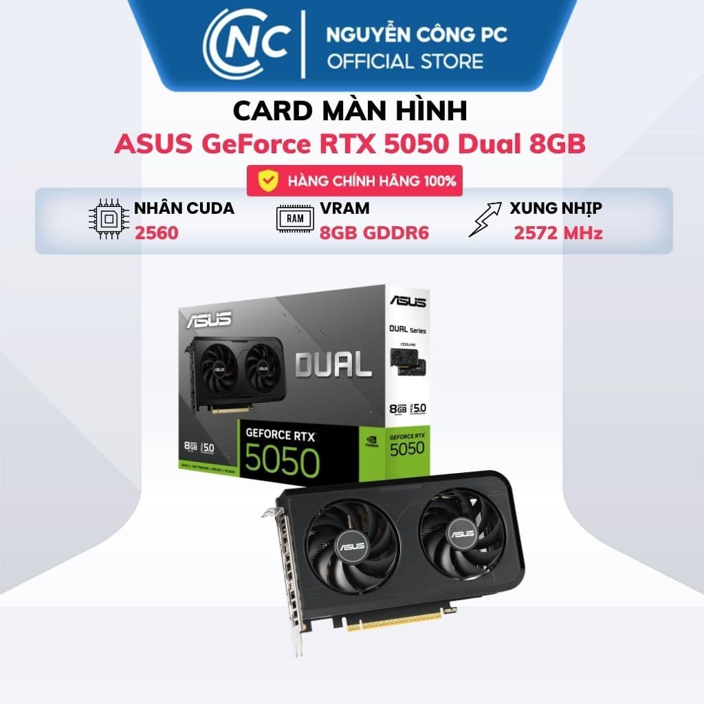 Card Màn Hình ASUS Dual GeForce RTX 5050 8GB GDDR6 - BH 36 tháng