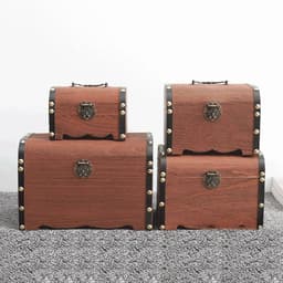 Hộp Rương Gỗ  Đựng Đồ Có Khóa Size Đa Dạng - Phong Cách Cổ Trang Cổ Điển Xinh Xắn Tiện Lợi 3