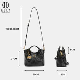 [Tặng hộp 20.10] Túi xách nữ ELLY EL359 túi đeo chéo đeo vai xách tay thời trang cao cấp 3