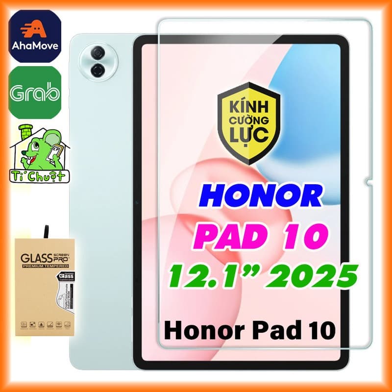 [Ảnh Thật] Kính CL MTB HONOR TABLET PAD 10 12.1" 2025 Cường Lực Mài Cạnh 9H