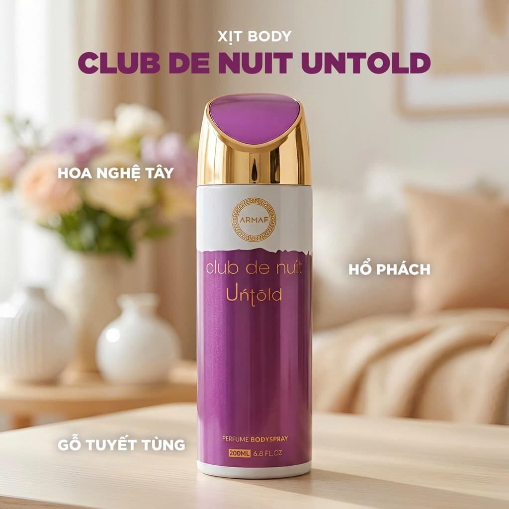 Xịt thơm toàn thân Armaf Club De Nuit Untold unisex 200ml