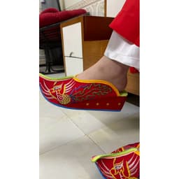 FREESHIP GIẦY TẾ lễ ( có video) , giầy hài mừng thọ, giầy hài dâng hương thêu 3d cao cấp, đế cao 6