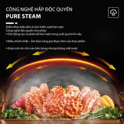 Lò nướng hấp đối lưu đa năng QCOOKO 22L chuyên chiên, nướng, hấp, cài đặt sẵn chương trình 80 món 2