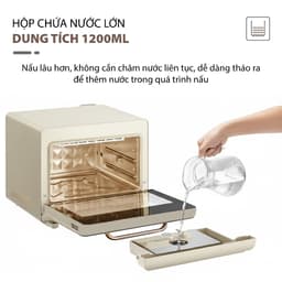 Lò nướng hấp đối lưu đa năng QCOOKO 22L chuyên chiên, nướng, hấp, cài đặt sẵn chương trình 80 món 7