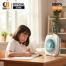 Quạt bàn đảo Senko BD230 28W cao 2 tấc, quạt hộp nhỏ gọn mini đảo gió bảo hành 24 tháng 3