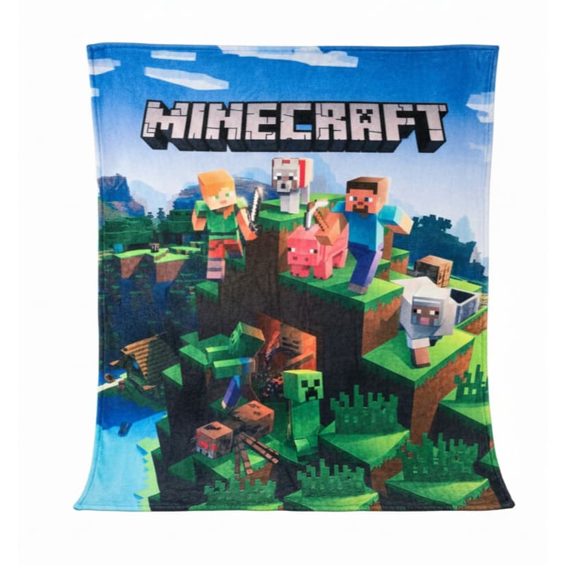 Chăn  Minecraft cho bé chăn lông tuyết chăn băng lông