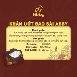 Khăn Ướt Abby Bao Sái Cao Cấp Gói 30 Tờ Hương Trầm Lau Ban Thờ Phật Pháp Nơi Linh Thiêng 3