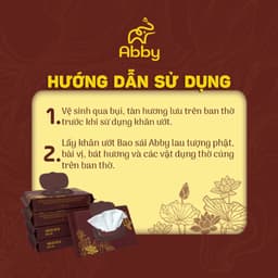 Khăn Ướt Abby Bao Sái Cao Cấp Gói 30 Tờ Hương Trầm Lau Ban Thờ Phật Pháp Nơi Linh Thiêng 4