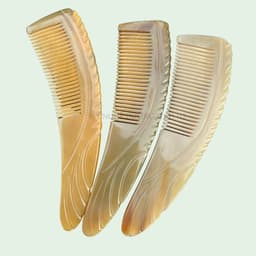 Lược sừng chuôi liềm chải tóc gỡ rối và massage da đầu-Xưởng Minh Đức 4