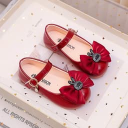 Giày Búp Bê Bé Gái Đính Nơ 1-12 Tuổi, Giày Công Chúa Bé Gái Êm Nhẹ, Chống Trơn. Z166 4