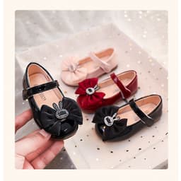Giày Búp Bê Bé Gái Đính Nơ 1-12 Tuổi, Giày Công Chúa Bé Gái Êm Nhẹ, Chống Trơn. Z166 9