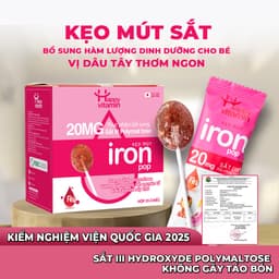 Kẹo mút bổ sung Sắt Happy Vitamin - Hỗ trợ đề kháng khỏe, phát triển toàn diện cho trẻ Hộp 25 Que 3