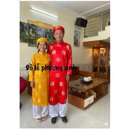 freesip 1 bộ quần + khăn xếp + áo mừng thọ. khăn áo lễ hội hàng gấm dệt cao cấp. hàng có sẵn 3