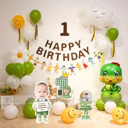 Set bóng Hàn Quốc trang trí sinh nhật thôi nôi trọn bộ kèm chibi nhỏ/ chibi đặt sàn 2