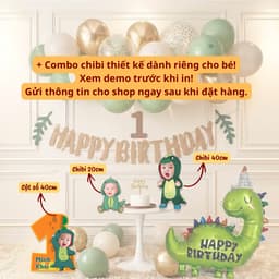 Set bóng Hàn Quốc trang trí sinh nhật thôi nôi trọn bộ kèm chibi nhỏ/ chibi đặt sàn 8