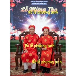 freesip 1 bộ quần + khăn xếp + áo mừng thọ. khăn áo lễ hội hàng gấm dệt cao cấp. hàng có sẵn 2