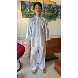 freesip 1 bộ áo lót trắng hầu đồng, bộ quần áo dâng cô võ thị sáu bằng vải lụa cao cấp 6