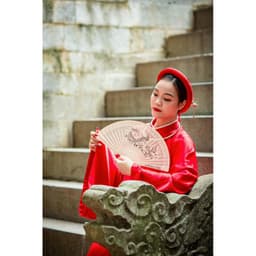 FREESIP khăn vấn tóc đỏ đen, khăn vấn mỏ quạ, khăn vấn nhung, khăn mấn quan họ tứ thân bằng vải nhung co dãn cao cấp 4