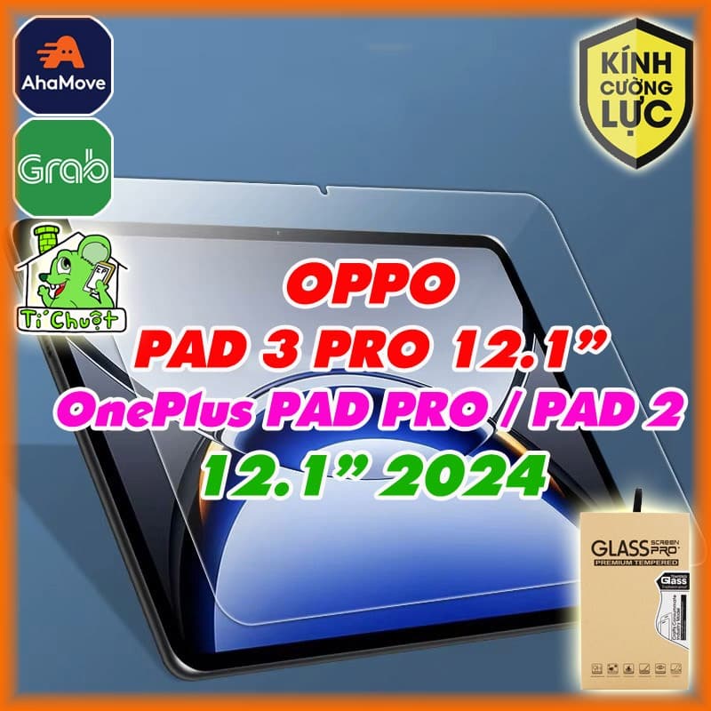 [Ảnh Thật] Kính CL MTB OPPO PAD 3 PRO - OnePlus PAD PRO/ PAD 2 12.1" 2024 Cường Lực 2.5D-9H-0.26mm