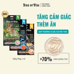 Súp thưởng Bite of Wild gói 60G (4 thanh) 70% thịt tươi, tăng cường sức khỏe tim - MÉO CHÒ UNI 2