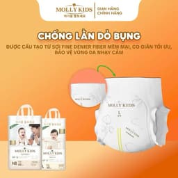 ( 1 Bịch ) Bỉm Molly Kids Dán/Quần Cho Bé Size NB66/SD62/MD56/MQ52/L48/XL44/XXL42/XXXL40/XXXXL38 8