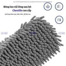 Bộ Cây Lau Nhà Tự Vắt Sumi 45cm Bông San Hô Siêu Thấm Hút, Cây Chổi Lau Nhà Đa Năng Thế Hệ Mới 2026 2