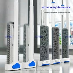 Bộ Cây Lau Nhà Tự Vắt Sumi 45cm Bông San Hô Siêu Thấm Hút, Cây Chổi Lau Nhà Đa Năng Thế Hệ Mới 2026 8