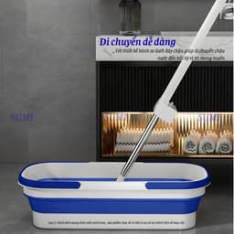 Bộ Cây Lau Nhà Tự Vắt Sumi 45cm Bông San Hô Siêu Thấm Hút, Cây Chổi Lau Nhà Đa Năng Thế Hệ Mới 2026 9