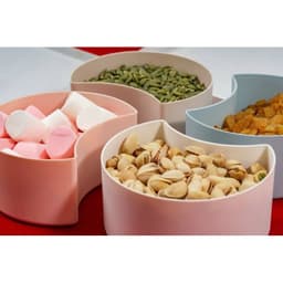 [Top Value] Hộp Mứt Tết, Khay mứt vuông 4 ngăn 5636, Khay đựng bánh kẹo tết, Khay đựng mứt trang trí decor phòng khách 4
