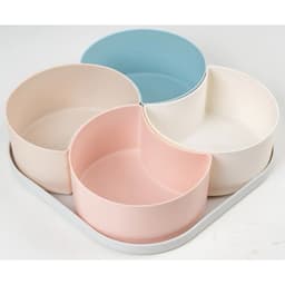 [Top Value] Hộp Mứt Tết, Khay mứt vuông 4 ngăn 5636, Khay đựng bánh kẹo tết, Khay đựng mứt trang trí decor phòng khách 2