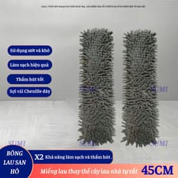 Bông Lau Nhà San Hô 45cm Siêu Thấm Hút Đa Năng, Bông Lau Thay Thế Cây Lau Nhà Tự Vắt Sumi 45cm 1