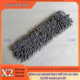 Bông Lau Nhà San Hô 45cm Siêu Thấm Hút Đa Năng, Bông Lau Thay Thế Cây Lau Nhà Tự Vắt Sumi 45cm 8