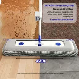 Bộ Cây Lau Nhà Tự Vắt SUMI 45cm Siêu Thấm Hút Thông Minh, Cây Lau Nhà Đa Năng 360 Độ Bông San Hô 8