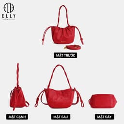 [Tặng hộp 20.10] Túi xách nữ ELLY EL418 túi đeo chéo đeo vai xách tay thời trang cao cấp thanh lịch 3 trong 1 gọn nhẹ 4