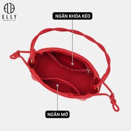 [Tặng hộp 20.10] Túi xách nữ ELLY EL418 túi đeo chéo đeo vai xách tay thời trang cao cấp thanh lịch 3 trong 1 gọn nhẹ 5