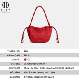 [Tặng hộp 20.10] Túi xách nữ ELLY EL418 túi đeo chéo đeo vai xách tay thời trang cao cấp thanh lịch 3 trong 1 gọn nhẹ 2