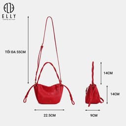 [Tặng hộp 20.10] Túi xách nữ ELLY EL418 túi đeo chéo đeo vai xách tay thời trang cao cấp thanh lịch 3 trong 1 gọn nhẹ 3
