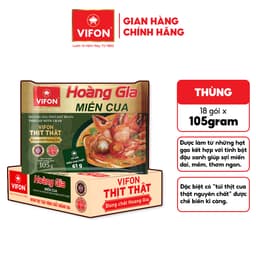 Thùng 18 gói Hoàng gia Miến cua 105gr/gói 2