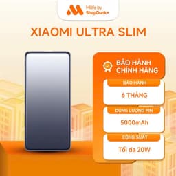 Sạc Dự Phòng Xiaomi Ultra Slim Power Bank 5000mAh Chính Hãng BH 12 Tháng 1